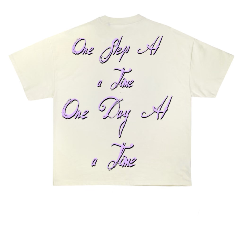 Octavius Motto T-Shirt Cream/Lavender/White/Black