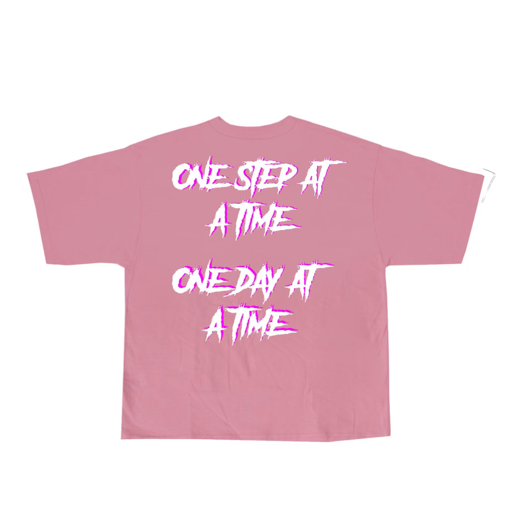 Octavius Motto T-Shirt Pink/White